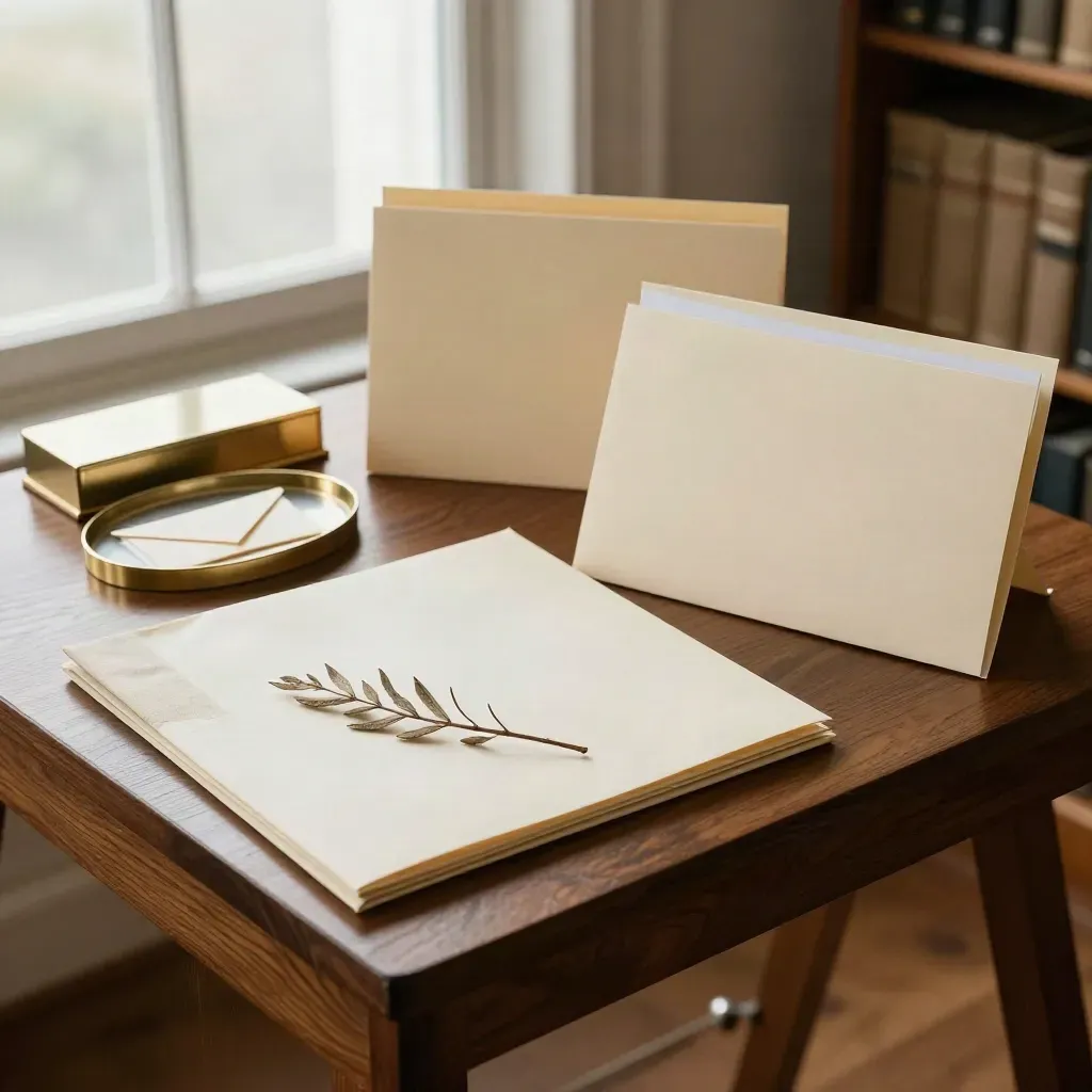 Sealed estate folders, envelope seals, and linen paths on a walnut console in soft morning light.